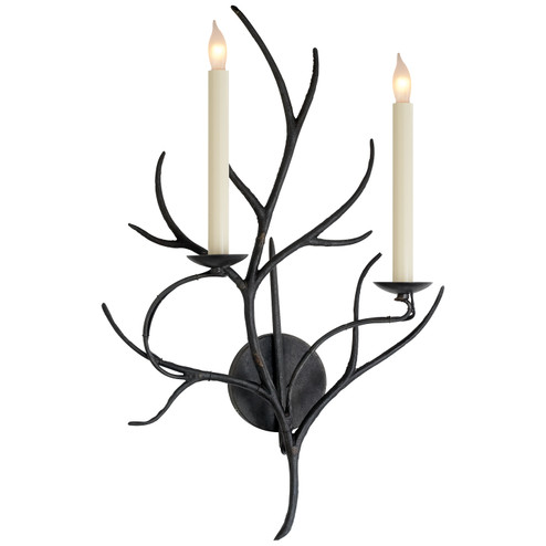 Branch Two Light Wall Sconce in Aged Iron (268|CHD 2470AI)