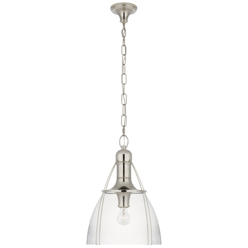 Prestwick One Light Pendant in Polished Nickel (268|CHC 5476PN-CG)