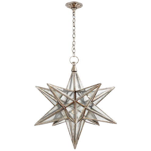 Moravian Star One Light Lantern in Burnished Silver Leaf (268|CHC 5212BSL-AM)