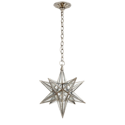 Moravian Star One Light Lantern in Burnished Silver Leaf (268|CHC 5211BSL-AM)