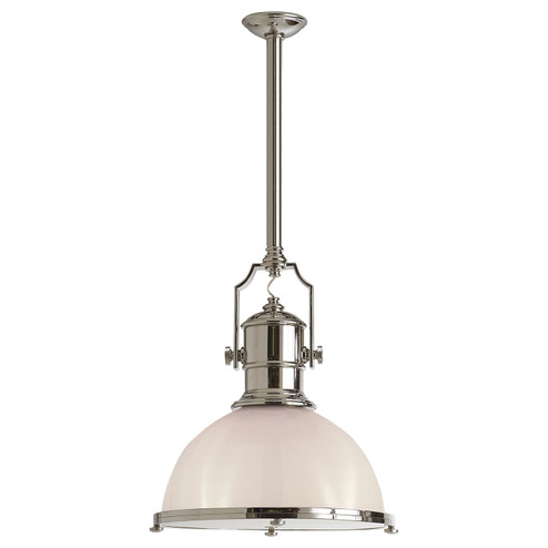 Country Industrial One Light Pendant in Polished Nickel (268|CHC 5136PN-WG)