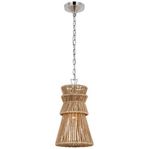 Antigua LED Pendant in Polished Nickel and Natural Abaca (268|CHC 5020PN/NAB)