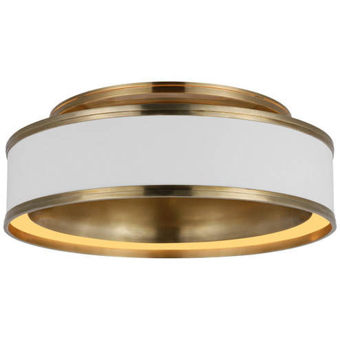 Connery LED Flush Mount in Matte White and Antique-Burnished Brass (268|CHC 4612WHT/AB)