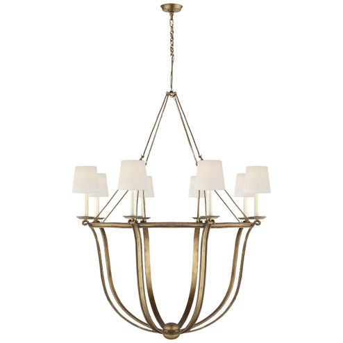 Lancaster Eight Light Chandelier in Gilded Iron (268|CHC 1577GI-L) Lancaster Eight Light Chandelier in Gilded Iron (268|CHC 1577GI-L)