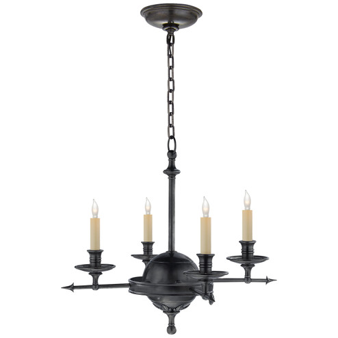 Leaf And Arrow Four Light Chandelier in Bronze (268|CHC 1448BZ)