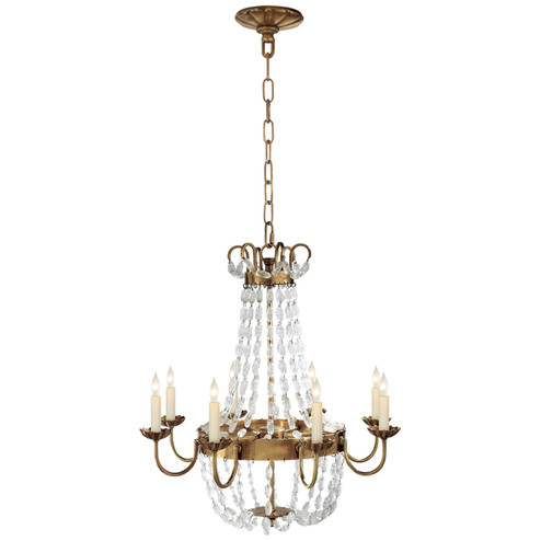 Paris Flea Market Eight Light Chandelier in Antique-Burnished Brass (268|CHC 1426AB-SG)