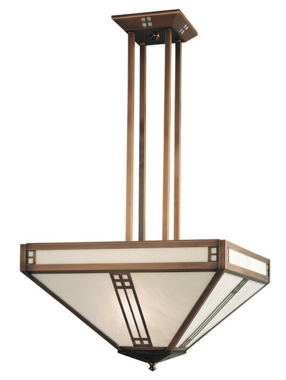 Prairie Four Light Chandelier in Rustic Brown (37|PCH-18AM-RB)
