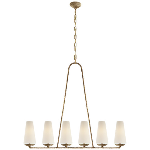 Fontaine Six Light Chandelier in Gilded Plaster (268|ARN 5201GP-L)