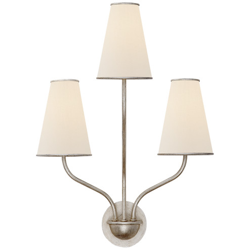 Montreuil Three Light Wall Sconce in Burnished Silver Leaf (268|ARN 2051BSL-L)