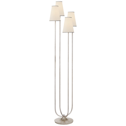 Montreuil Four Light Floor Lamp in Burnished Silver Leaf (268|ARN 1025BSL-L)
