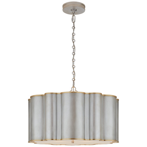 Markos Four Light Pendant in Burnished Silver Leaf with Gild (268|AH 5215BSL/G-FA) Markos Four Light Pendant in Burnished Silver Leaf with Gild (268|AH 5215BSL/G-FA)