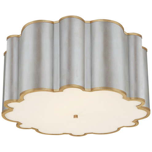 Markos Four Light Flush Mount in Burnished Silver Leaf with Gild (268|AH 4021BSL/G-FA)