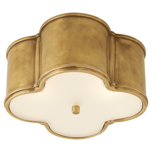 Basil Two Light Flush Mount in Natural Brass (268|AH 4014NB-FG)