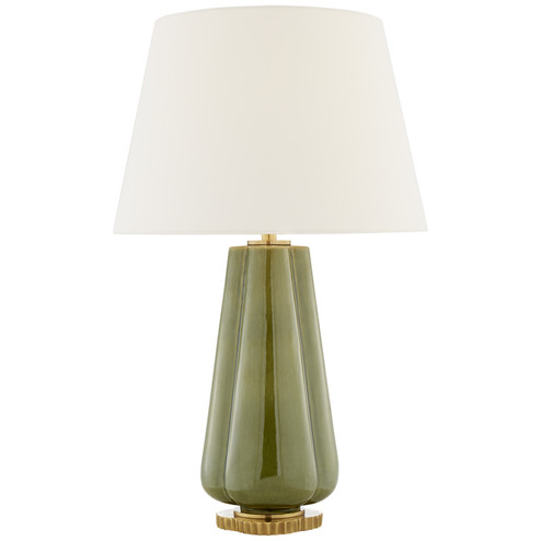 Penelope Two Light Table Lamp in Green Porcelain (268|AH 3127GRN-L)
