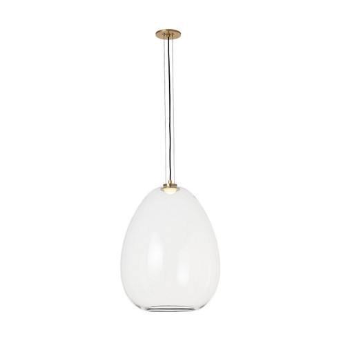 Kapoor LED Pendant in Clear/Natural Brass (182|700TDKPR17CNB-LED927)