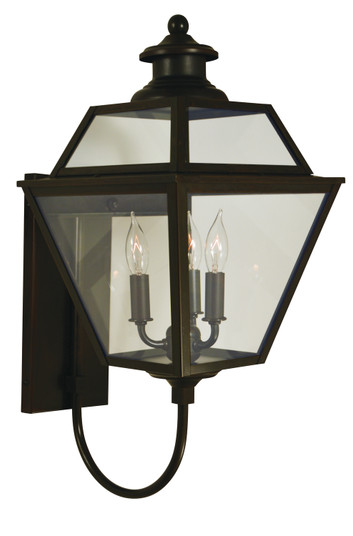 Inverness Three Light Wall Mount in Satin Black (37|INB-10GRCS-BK)