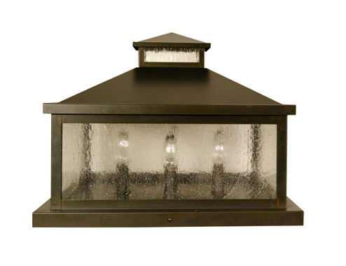 Canterbury Four Light Column Mount in Rustic Brown (37|CAC-16AM-RB)