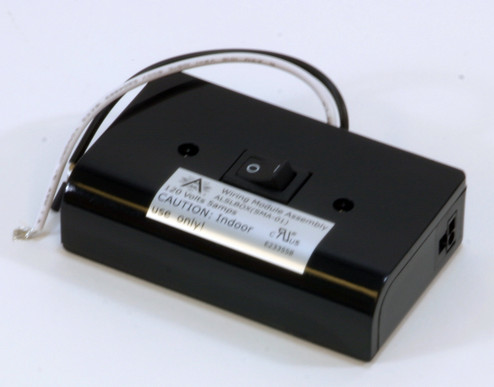 Undercab Hardwire Box Puck Slim Line Hardwire Box Two Molex Outlets On/Off Switch in Black (303|ALSLBOX)