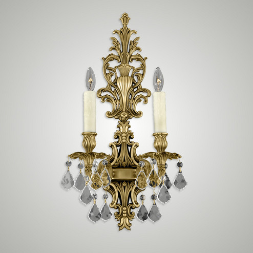 Wall Sconces Two Light Wall Sconce in True Brass (183|WS9485-A-16G-PI)