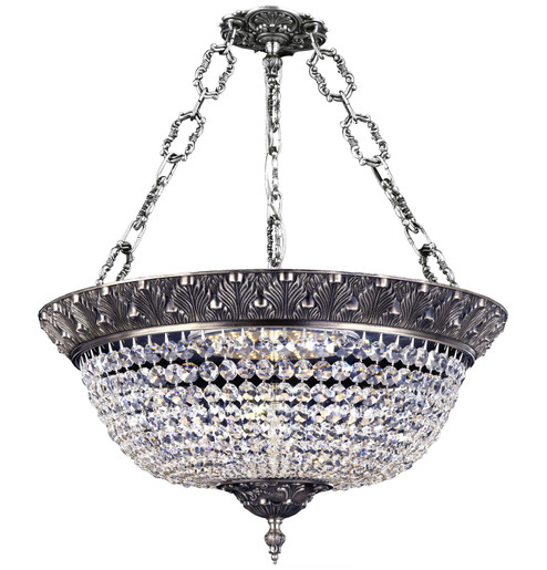 Corinthian Six Light Pendant in Polished Brass w/Black Inlay (183|PD8222-P-12G)