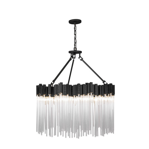 Matrix Ten Light Pendant in Matte Black/French Gold (137|309P10MBFG)