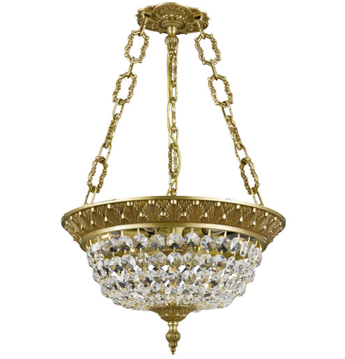 Corinthian Three Light Pendant in French Gold Glossy (183|PD8212-P-03G)