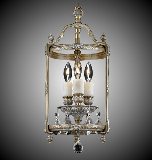 Lantern Three Light Lantern in True Brass (183|LT2208-ATK-16G-PI)