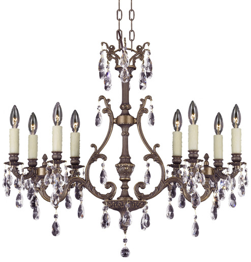 Chateau Eight Light Island Pendant in Antique Black Glossy (183|IL9671-2-ALN-02G-PI)