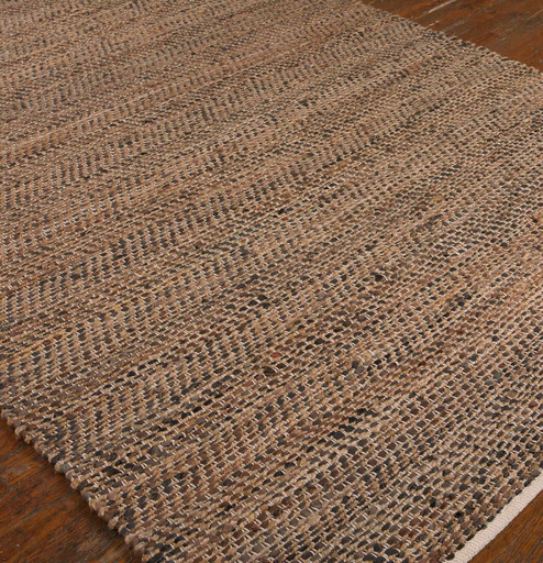 Tobais Rug in Brown Leather/Hemp (52|71001-9)