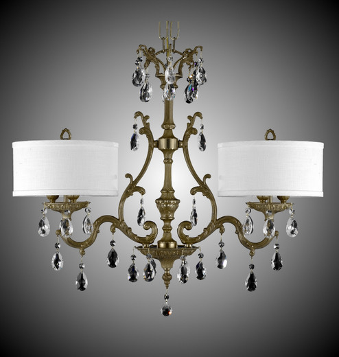 Chateau Six Light Island Pendant in White Nickel (183|IL9661-A-10W-ST-GL)