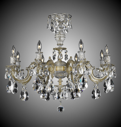 Marlena Eight Light Flush Mount in French Gold Glossy (183|FM9744-O-03G)