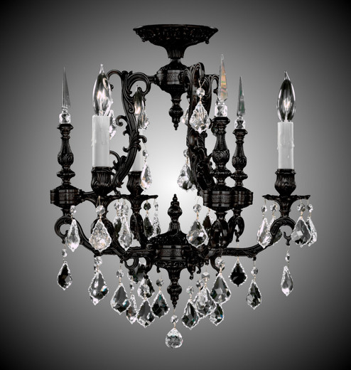 Parisian Three Light Flush Mount in Antique Black Glossy (183|FM7010-OTK-02G-PI)