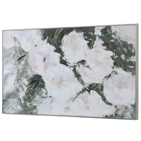 Sweetbay Magnolias Hand Painted Art in Antique Silver Leaf (52|31419)