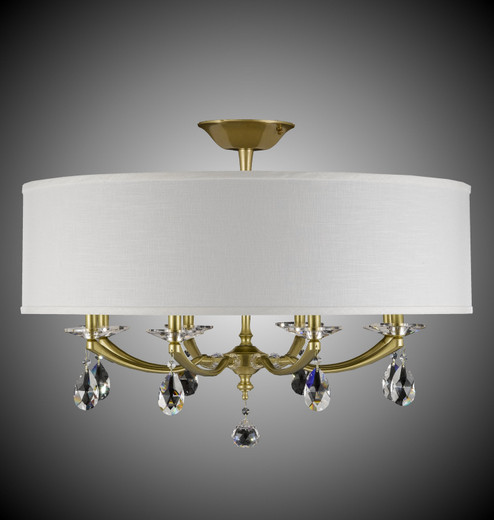 Kensington Eight Light Flush Mount in Polished Brass w/ Old Brass Accents (183|FM5497-O-32G-36G-ST-GL) Kensington Eight Light Flush Mount in Polished Brass w/ Old Brass Accents (183|FM5497-O-32G-36G-ST-GL)