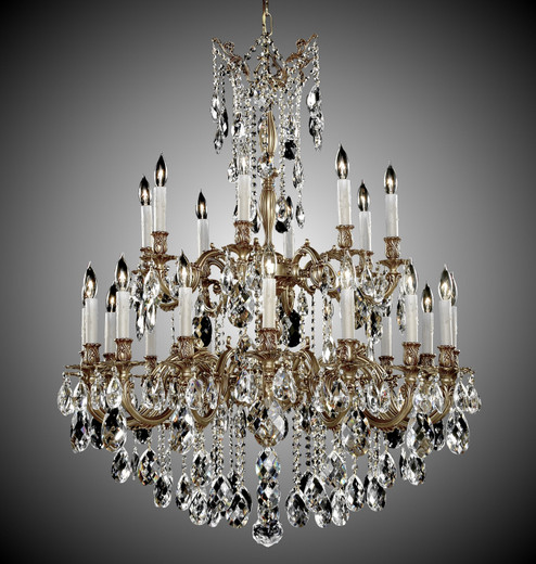 Bellagio 24 Light Chandelier in Antique Black Glossy (183|CH9825-A-02G-ST)