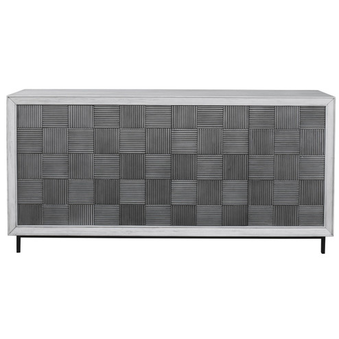 Checkerboard Cabinet in Light Gray (52|25489)