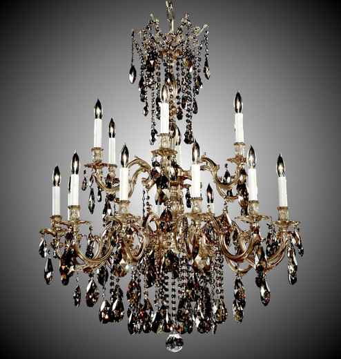 Bellagio 18 Light Chandelier in Polished Brass w/Black Inlay (183|CH9824-ALN-12G-ST)
