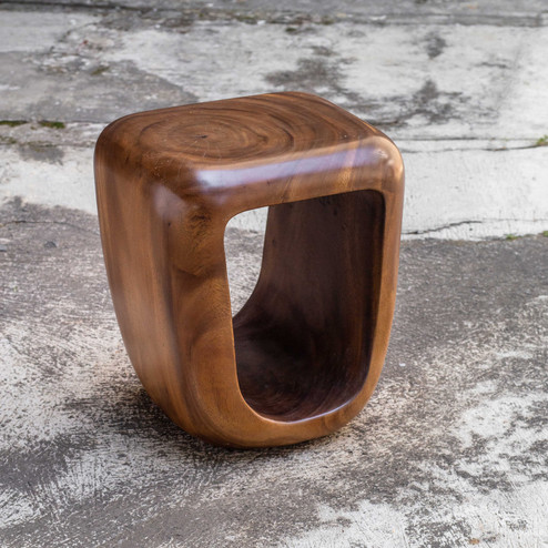 Loophole Accent Stool in Suar Wood (52|25457)