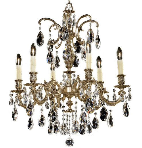 Marlena Six Light Chandelier in French Gold Glossy (183|CH9713-OLN-03G-ST)