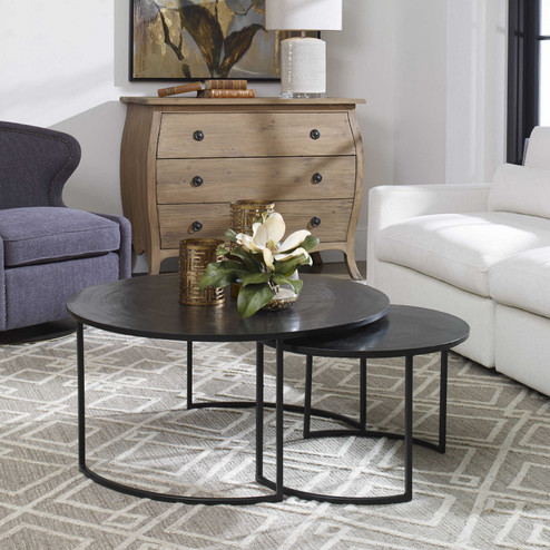 Barnette Coffee Tables S/2 in Oxidized Black (52|25109)