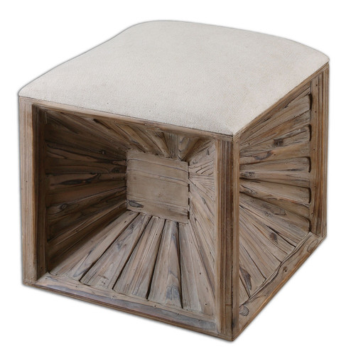 Jia Ottoman in Weathered Fir Wood (52|23131)
