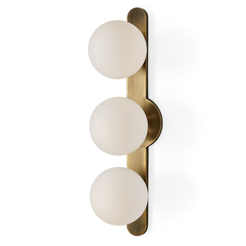 Droplet, Three Light Wall Sconce in Antique Brass (52|22559)