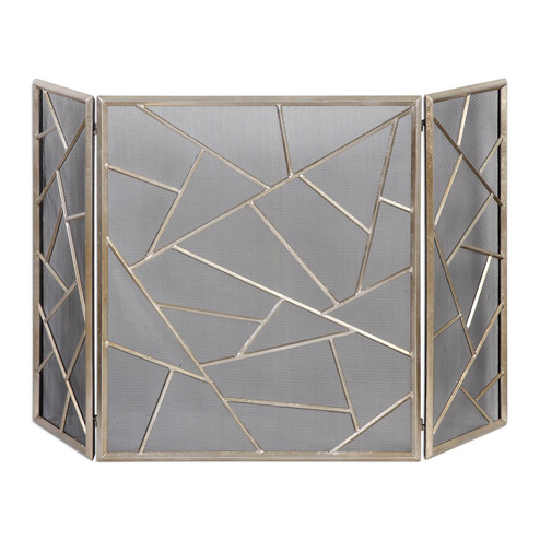 Armino Fireplace Screen in Antiqued Silver Leaf (52|20072)
