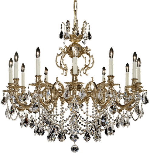Rosetta 12 Light Chandelier in Polished Brass w/Umber Inlay (183|CH9579-OLN-01G-ST)