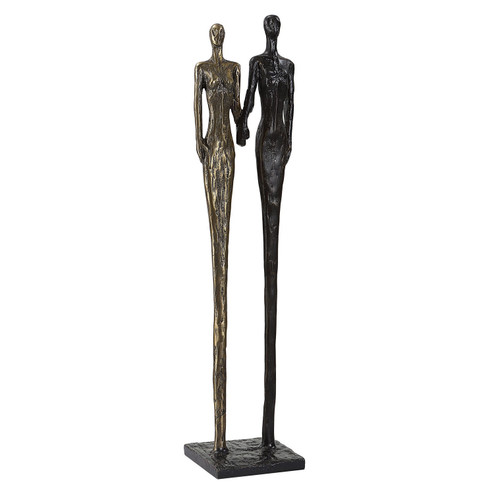 Two's Sculpture in Antique Brass And Rustic Dark Bronze (52|18008)