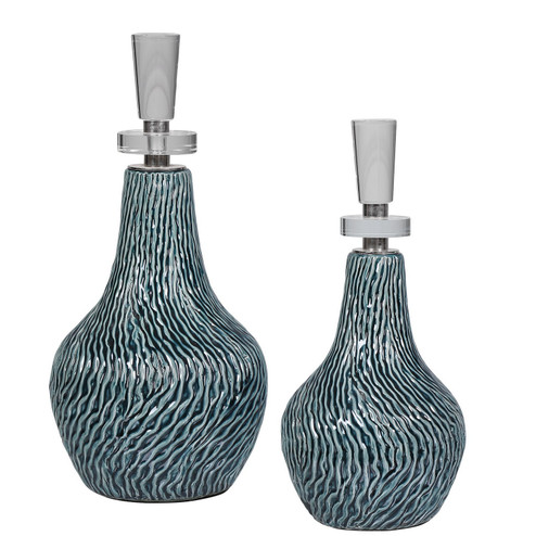 Almera Bottles, S/2 in Polished Nickel (52|17842)