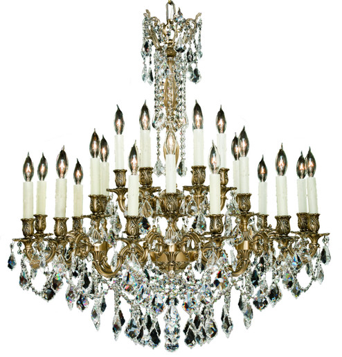 Elise 24 Light Chandelier in Polished Brass w/Black Inlay (183|CH9322-ATK-12G-PI)