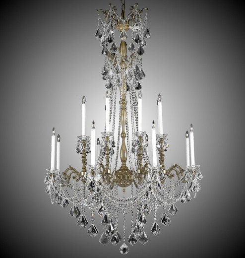 Crystella 16 Light Chandelier in Polished Brass w/Umber Inlay (183|CH9288-A-01G-ST)