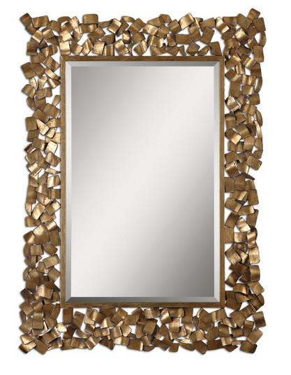 Capulin Mirror in Antiqued Gold Leaf w/Light Gray Glaze (52|12816)