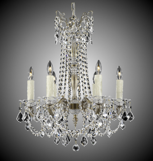 Crystella Six Light Chandelier in Polished Brass w/Umber Inlay (183|CH9282-A-01G-ST)